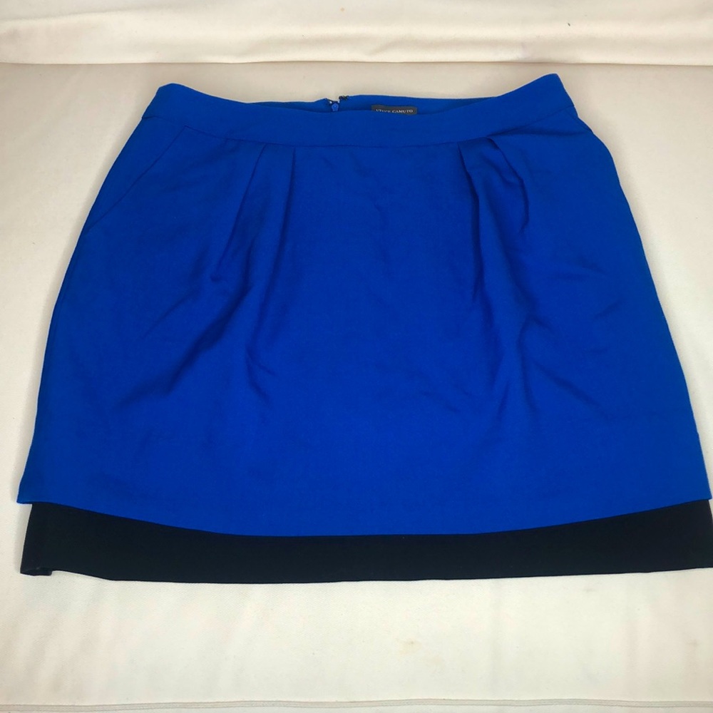 Vince Camuto Blue & Black Tier Skirt w/ Pockets